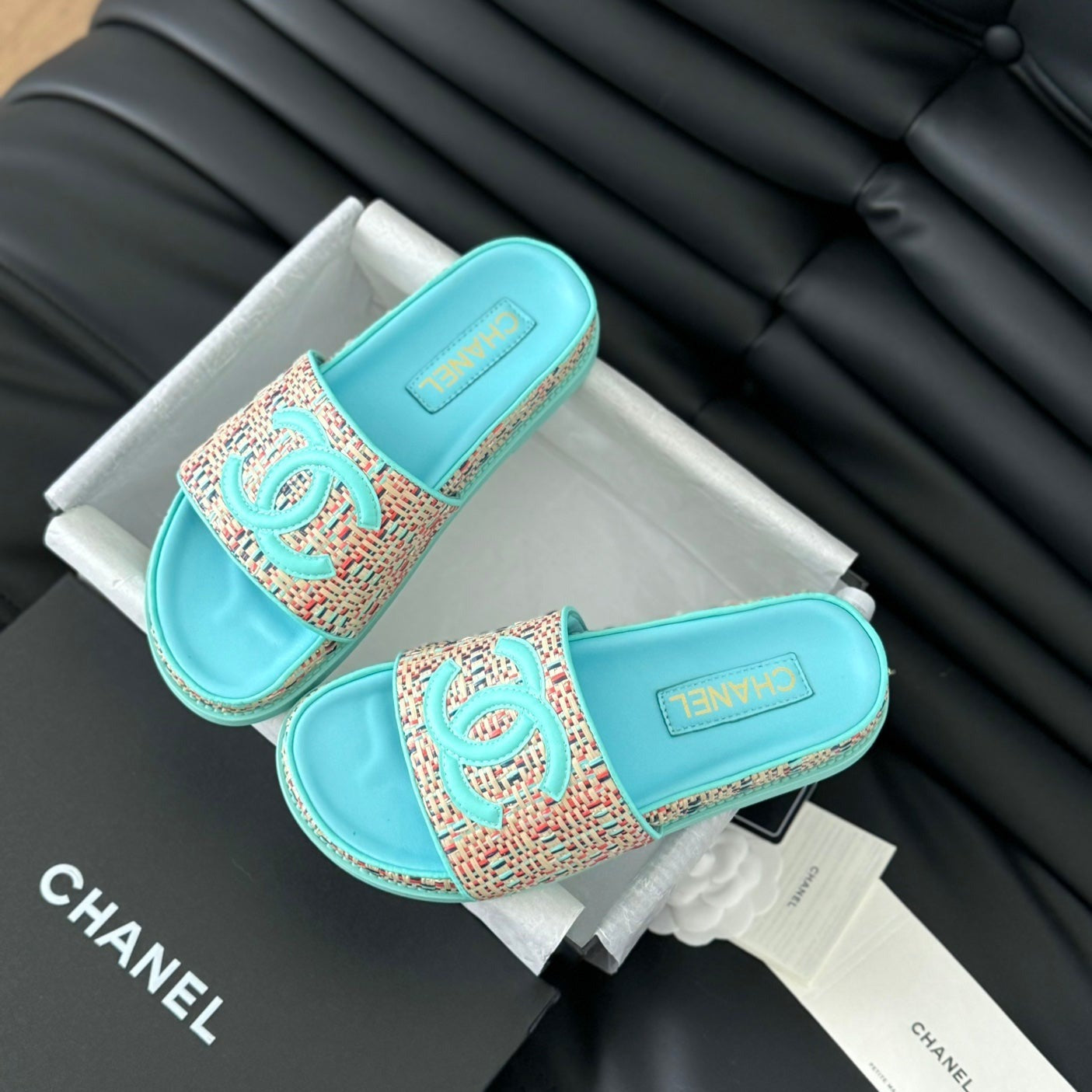 Slippers Sheepskin Azure Blue - 35