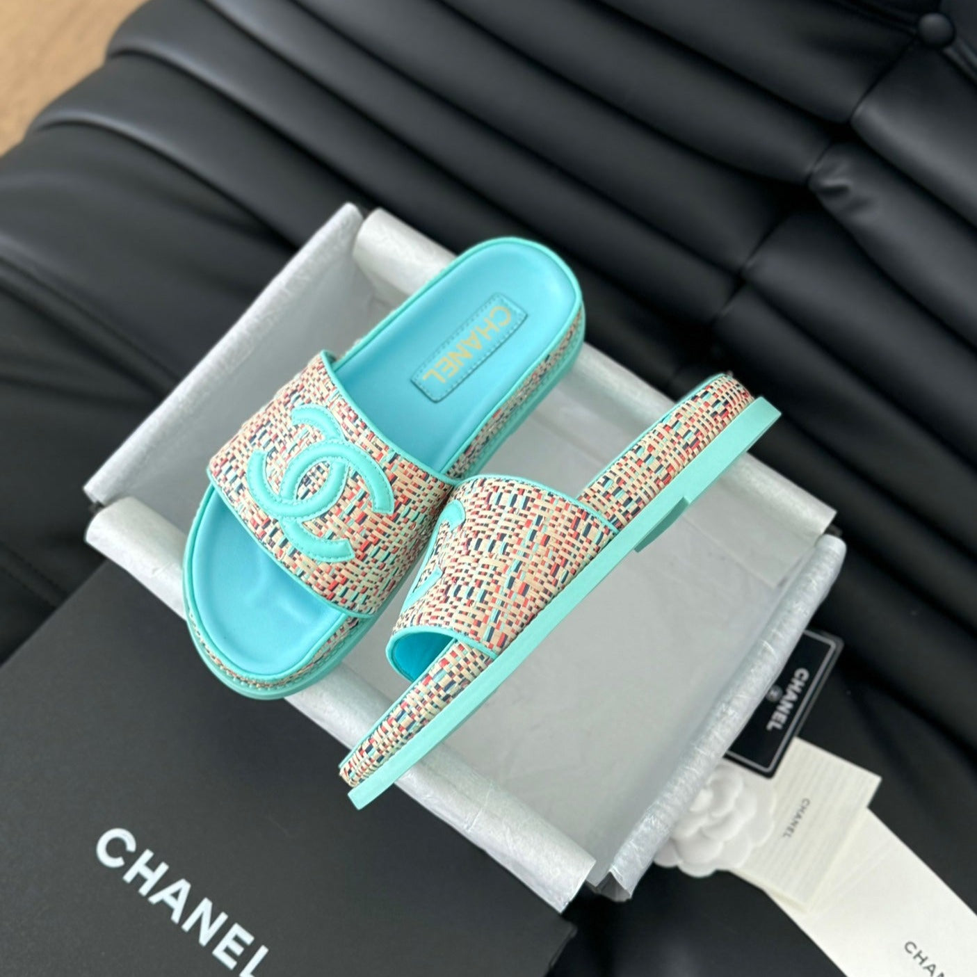 Slippers Sheepskin Azure Blue - 35