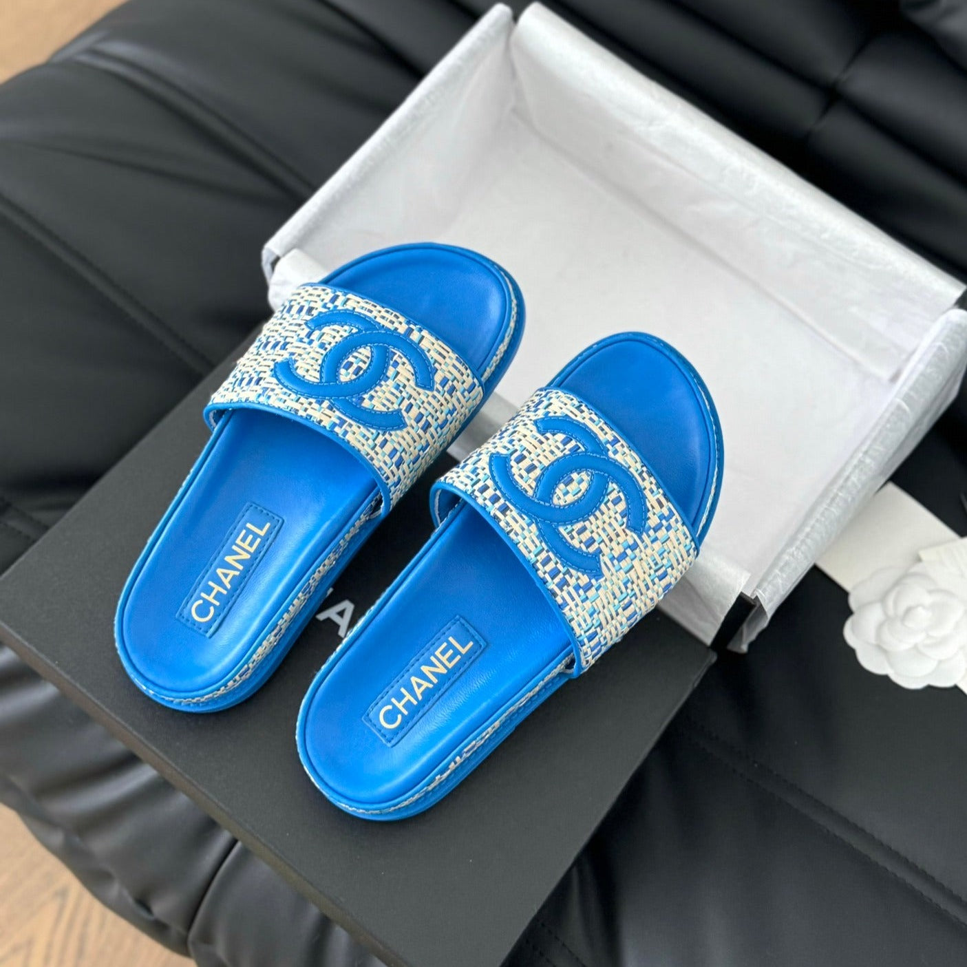 Slippers Sheepskin Cobalt Blue - 35