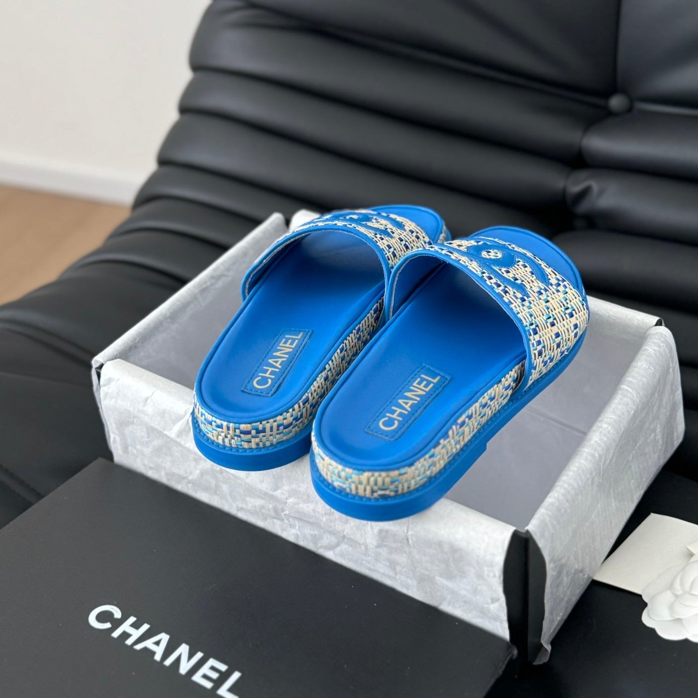 Slippers Sheepskin Cobalt Blue - 35