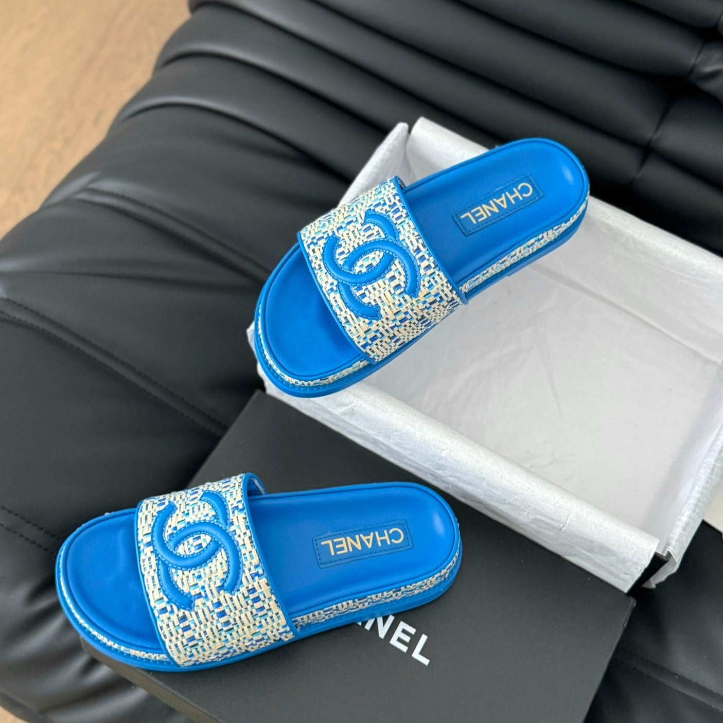 Slippers Sheepskin Cobalt Blue - 35