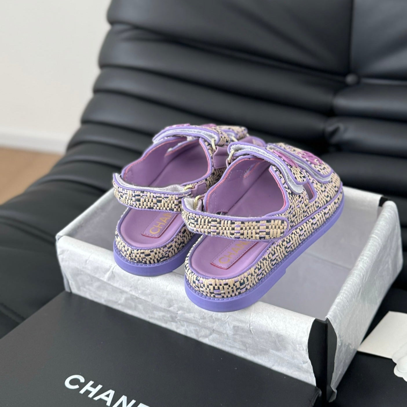 Dad Sandals Sheepskin  Heather Purple - 35