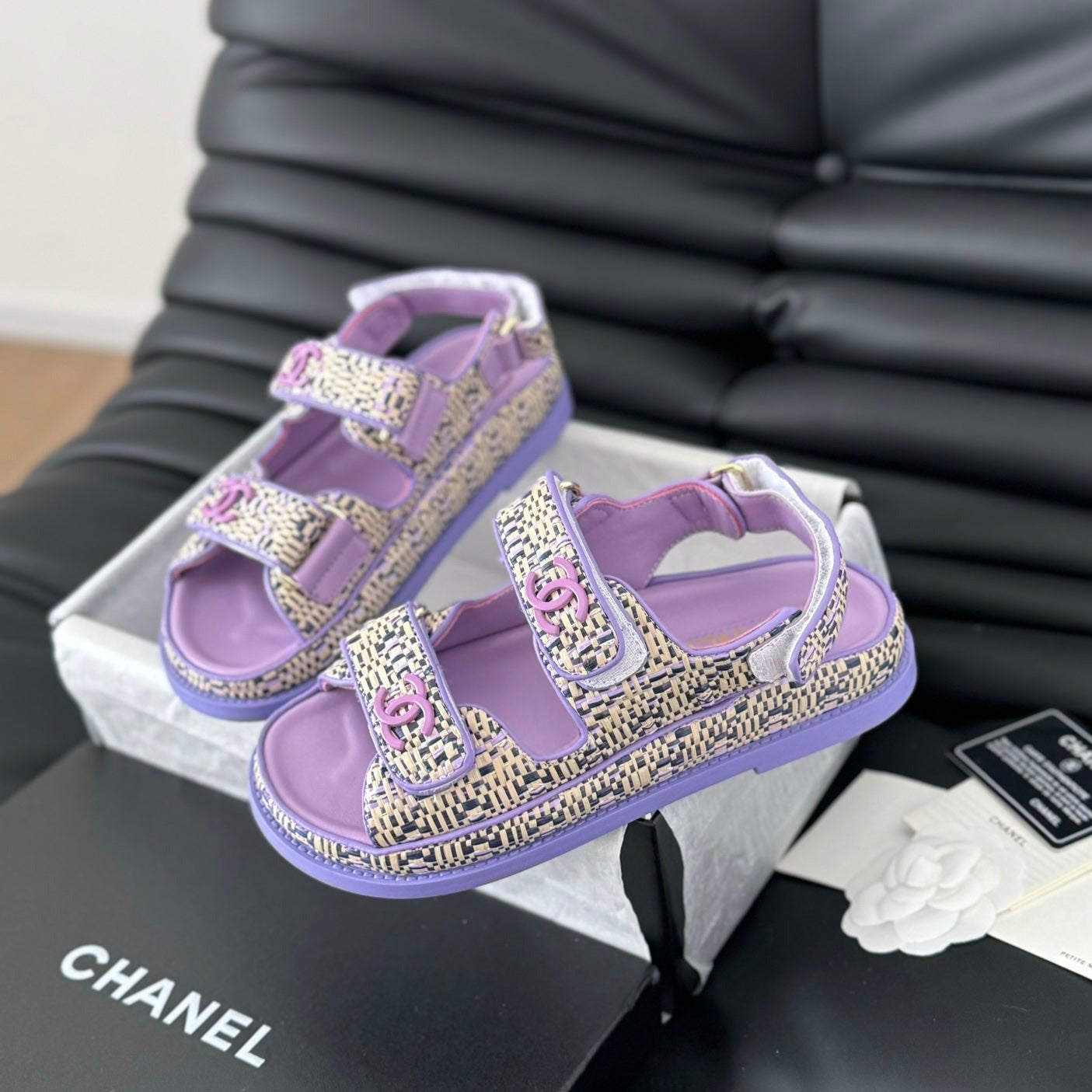 Dad Sandals Sheepskin  Heather Purple - 35