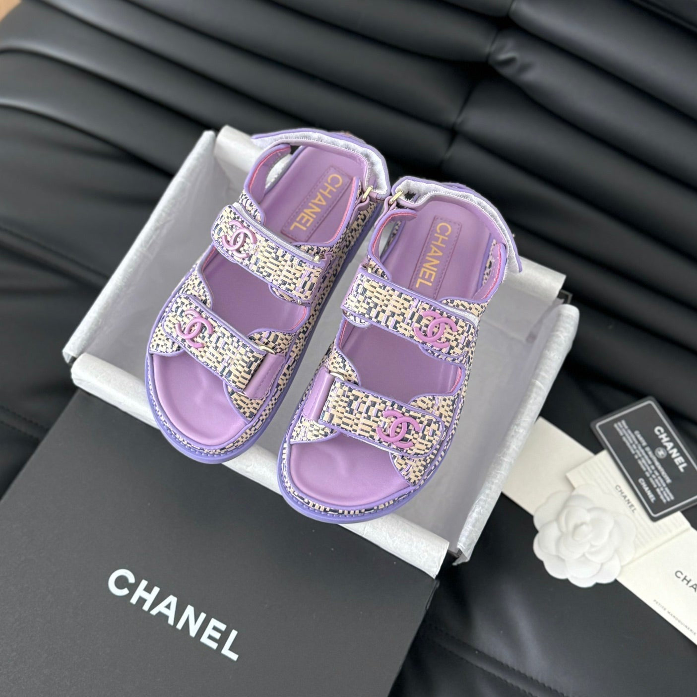 Dad Sandals Sheepskin  Heather Purple - 35