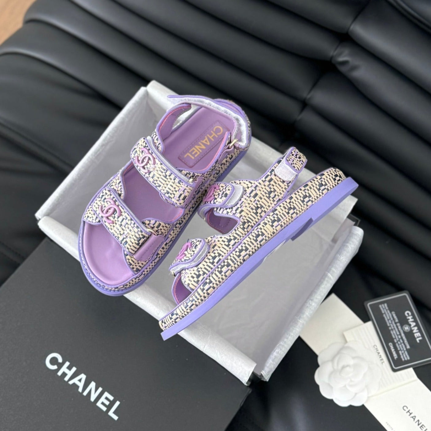 Dad Sandals Sheepskin  Heather Purple - 35
