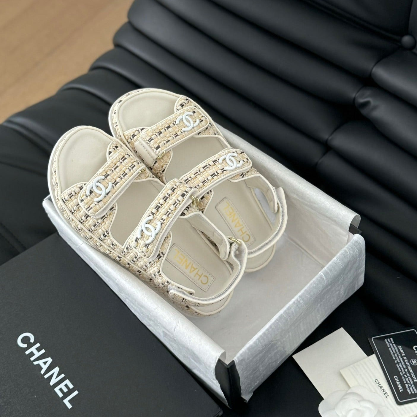 Dad Sandals Sheepskin Beige Cream - 35