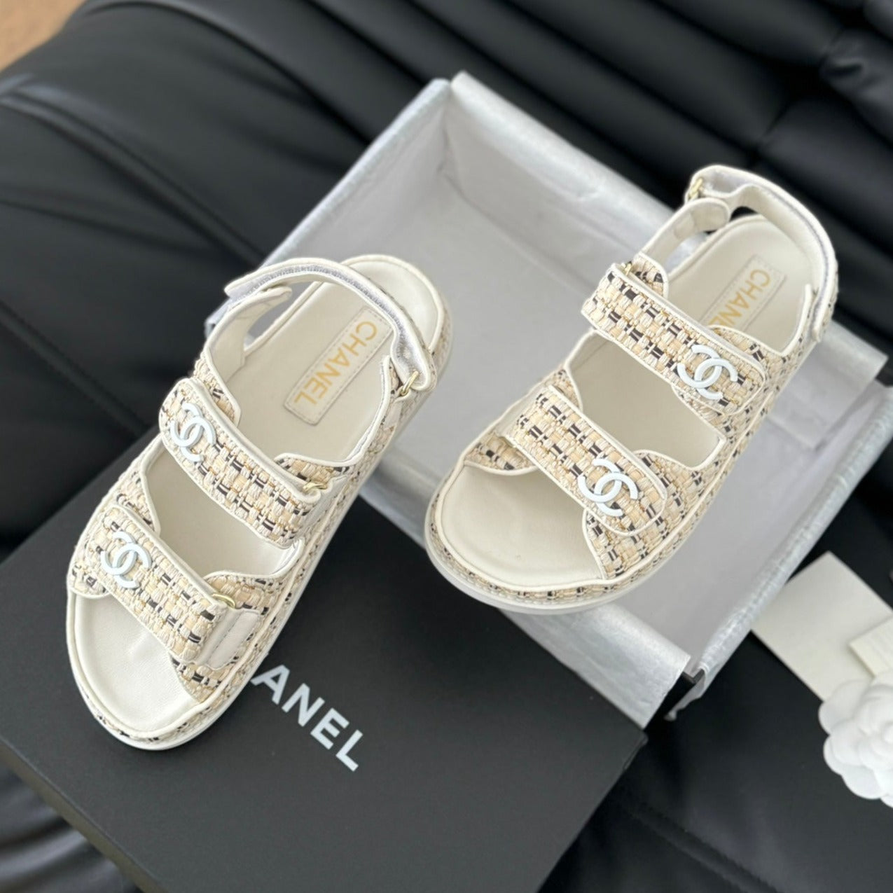 Dad Sandals Sheepskin Beige Cream - 35