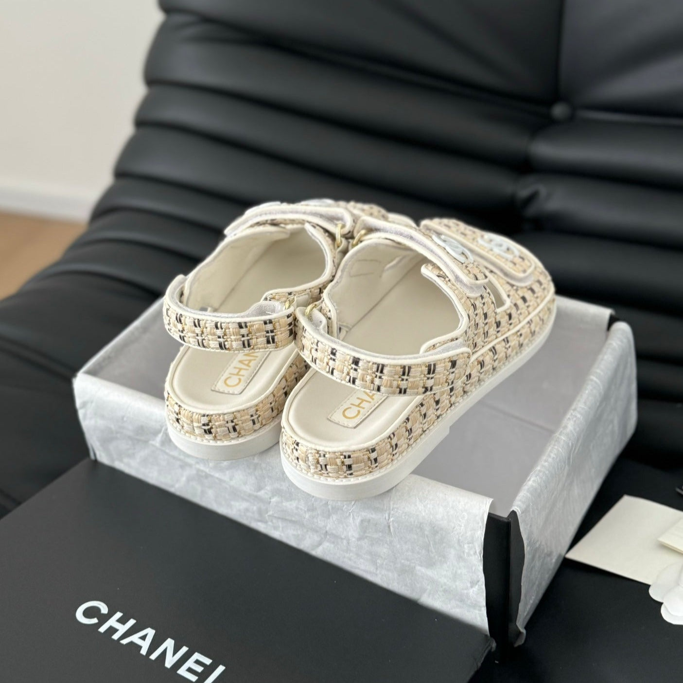 Dad Sandals Sheepskin Beige Cream - 35