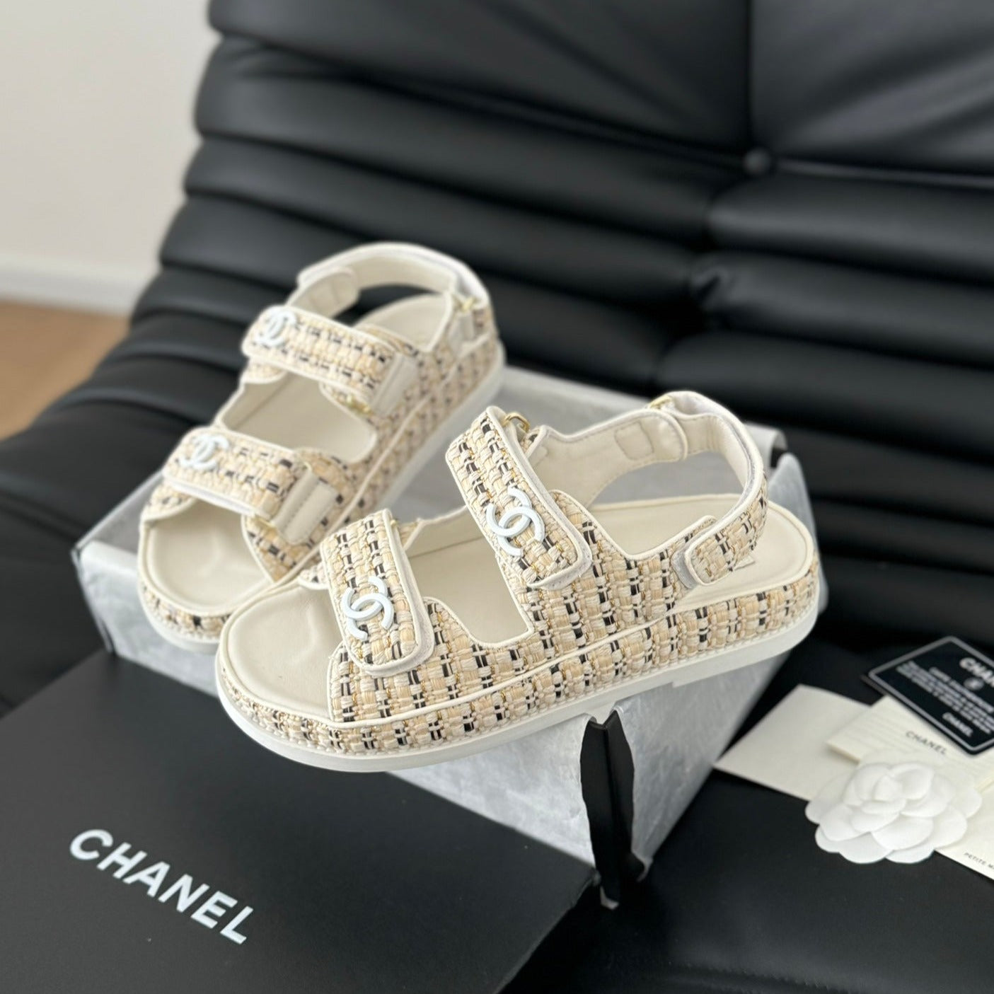 Dad Sandals Sheepskin Beige Cream - 35