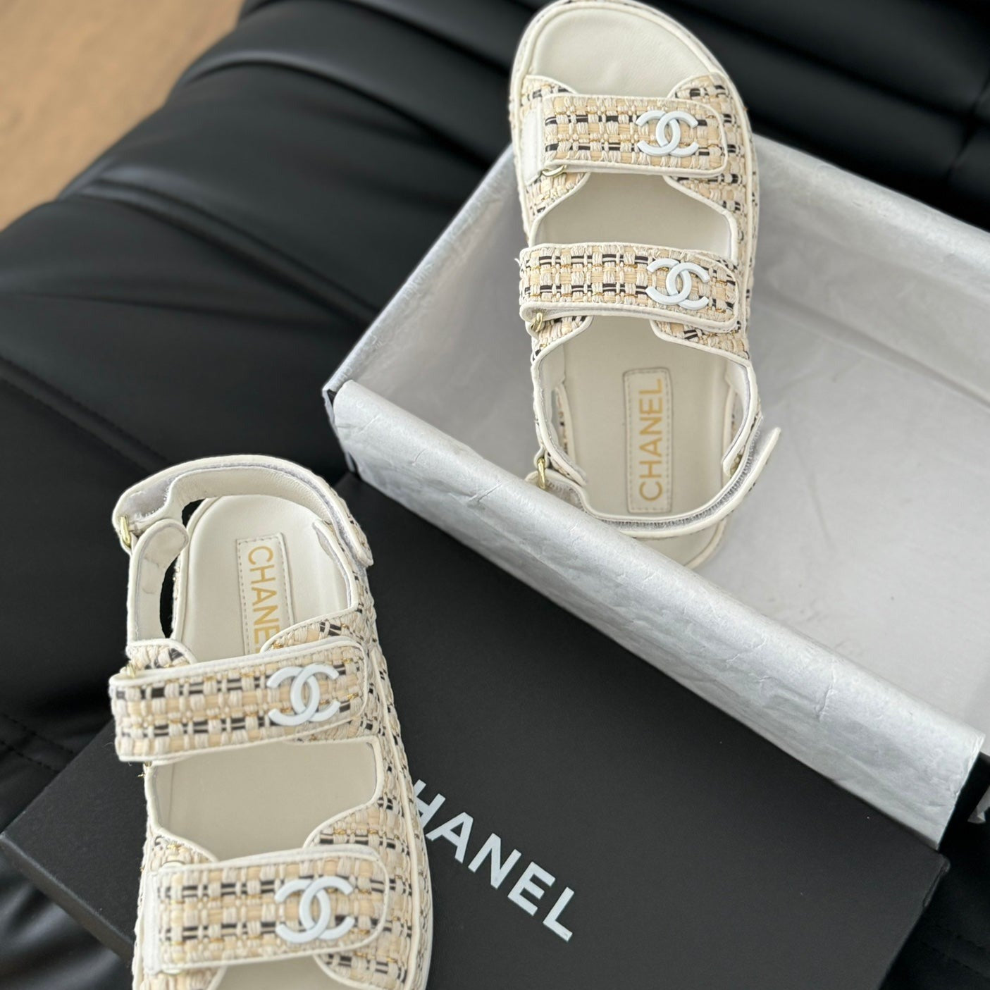 Dad Sandals Sheepskin Beige Cream - 35