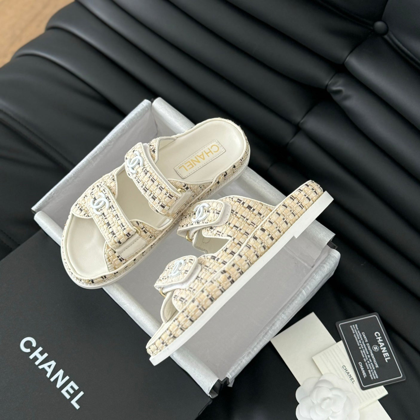 Mule Sandals Sheepskin  Beige Cream - 35