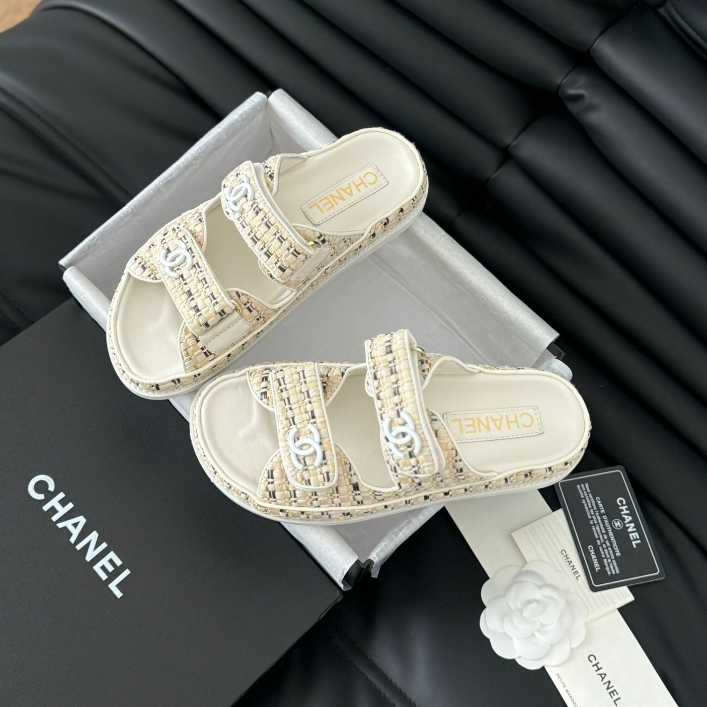 Mule Sandals Sheepskin  Beige Cream - 35