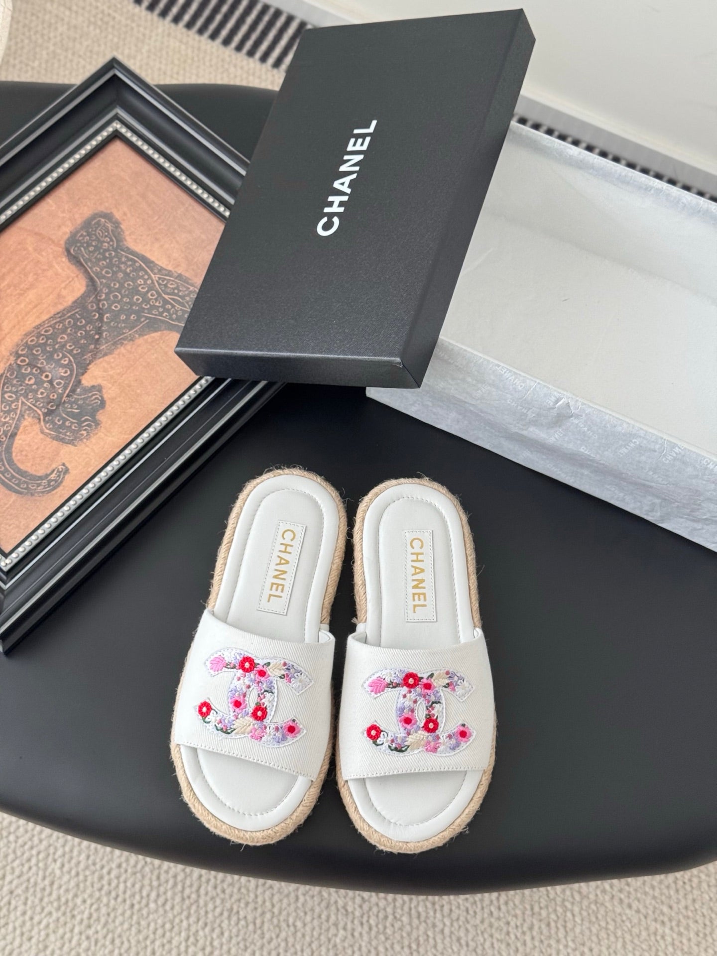 SLIPPERS IN WHITE SHEEPSKIN MIX FABRIC AND STRAPS BASE - 35