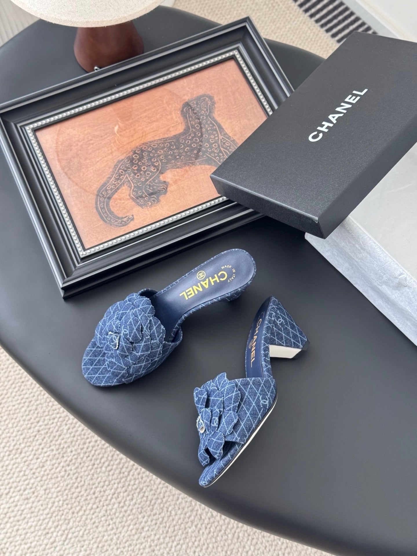 HIGH HEELS CAMELLIA IN NAVY BLUE DENIM - 35