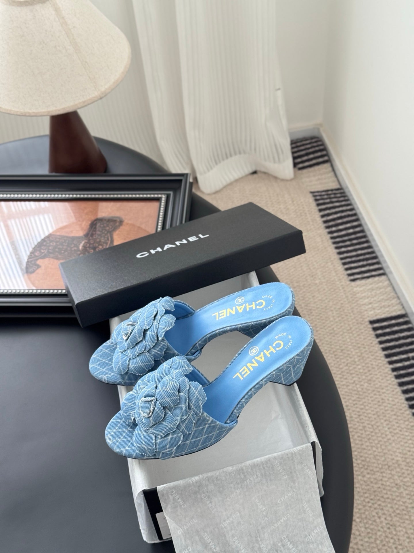 HIGH HEELS CAMELLIA IN SKY BLUE DENIM - 35