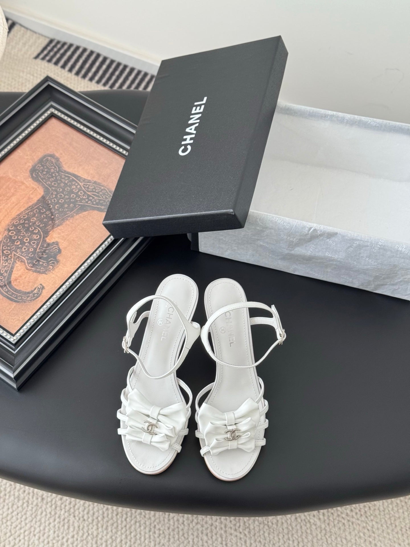 HIGH HEELS SANDALS IN WHITE SHEEPSKIN - 35