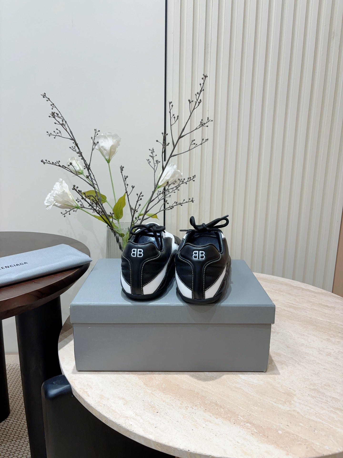 SOCCER SNEAKER IN BLACK MIX WHITE QUILTED LAMBSKIN - 35