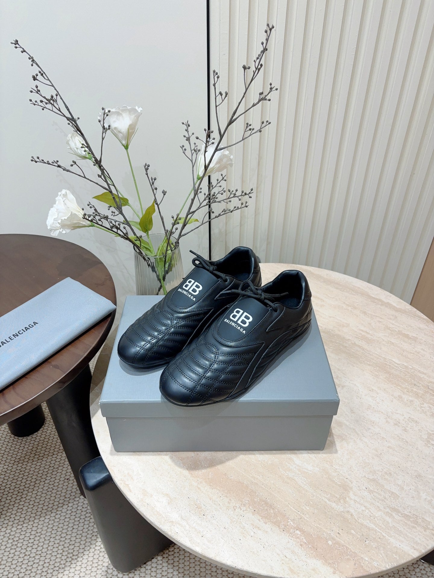 SOCCER SNEAKER IN BLACK QUILTED LAMBSKIN - 35