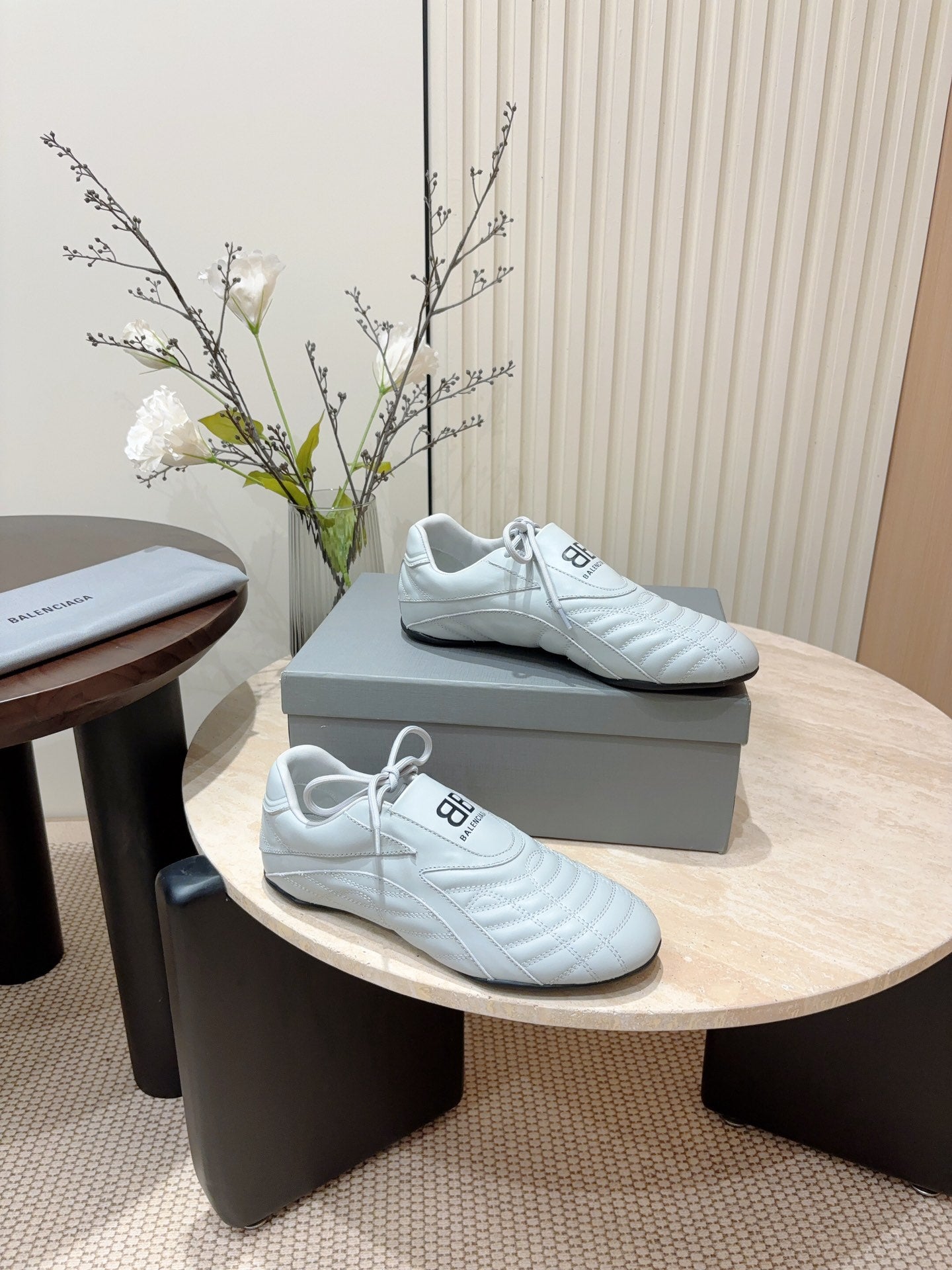 SOCCER SNEAKER IN WHITE QUILTED LAMBSKIN - 35