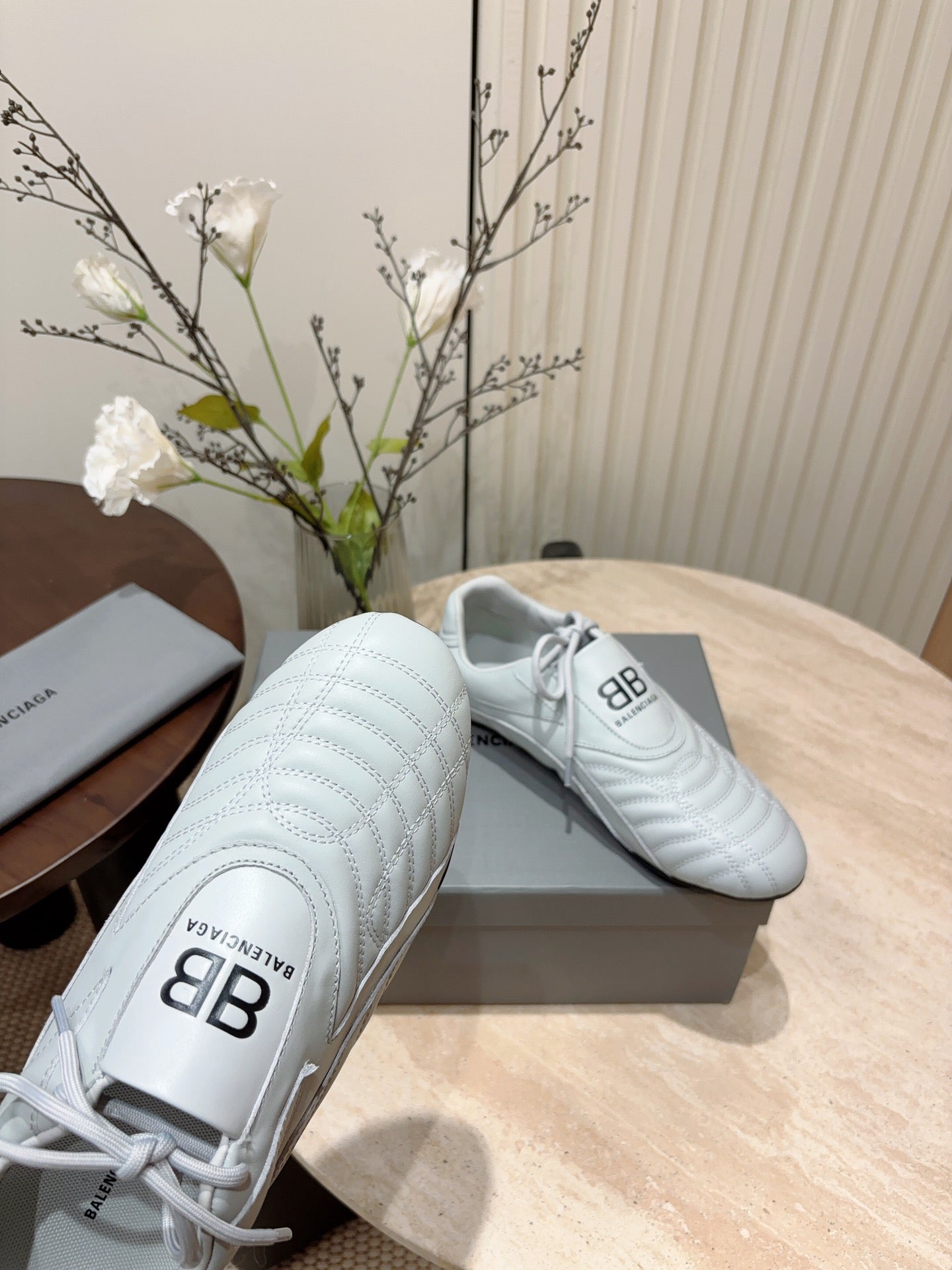 SOCCER SNEAKER IN WHITE QUILTED LAMBSKIN - 35