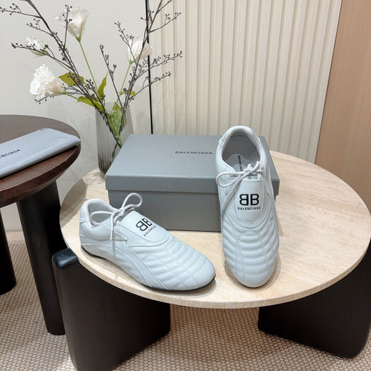 SOCCER SNEAKER IN WHITE QUILTED LAMBSKIN - 35