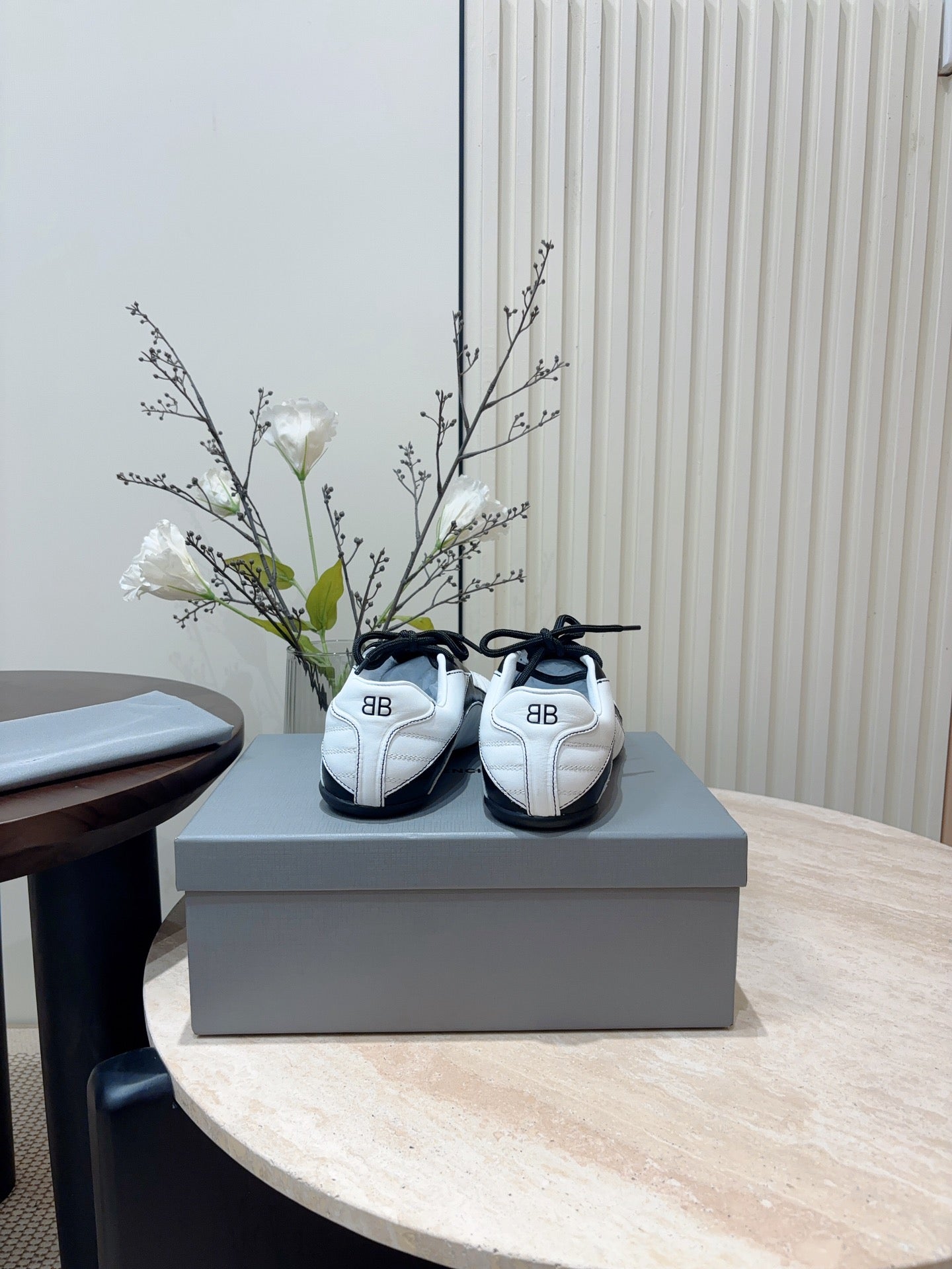 SOCCER SNEAKER IN WHITE MIX BLACK QUILTED LAMBSKIN - 35