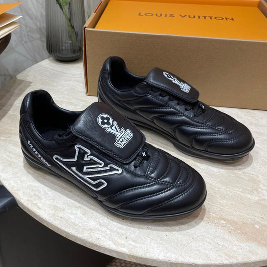 FOOTPRINT SOCCER SNEAKER IN BLACK CALFSKIN - 35