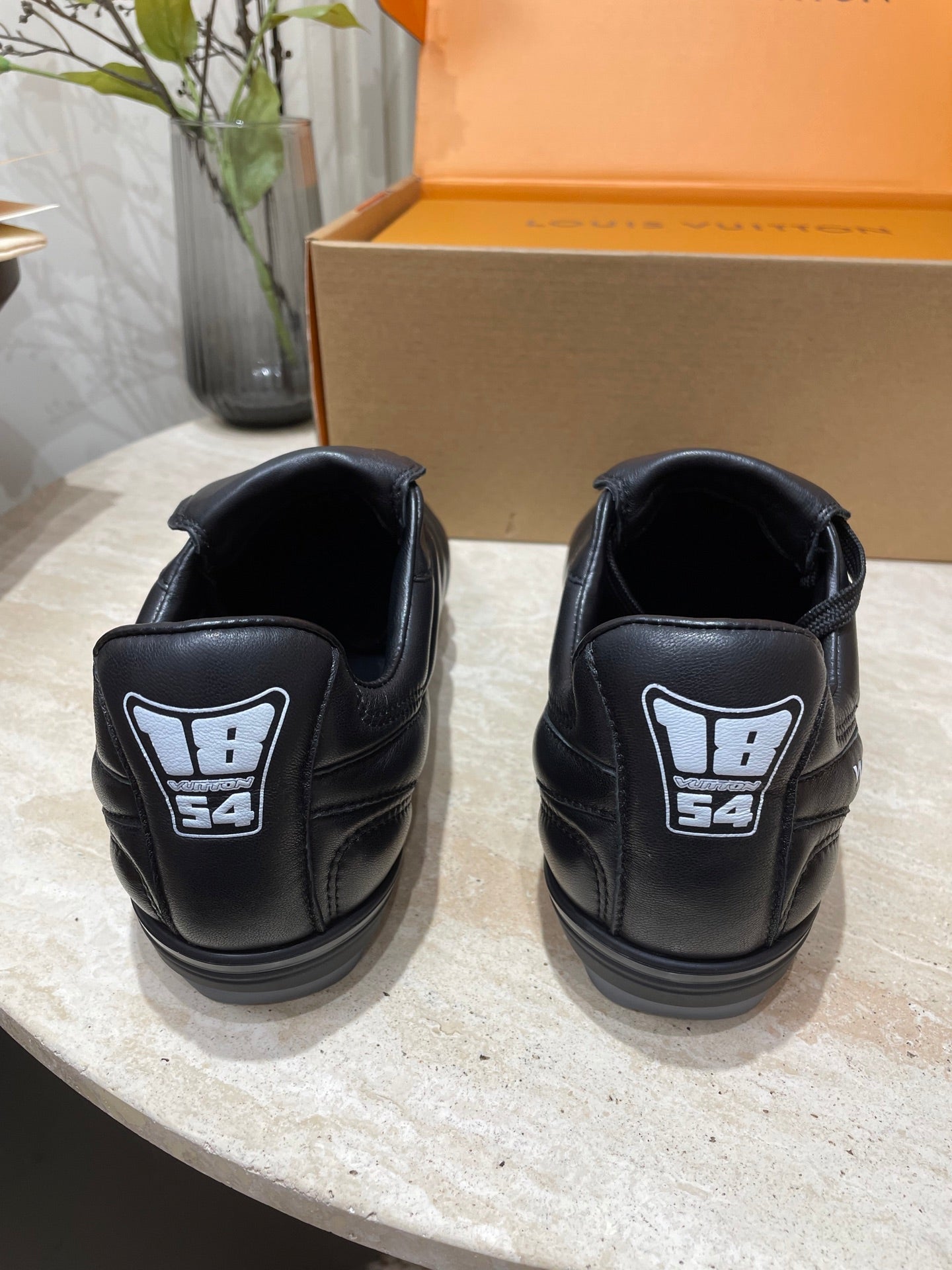 FOOTPRINT SOCCER SNEAKER IN BLACK CALFSKIN - 35