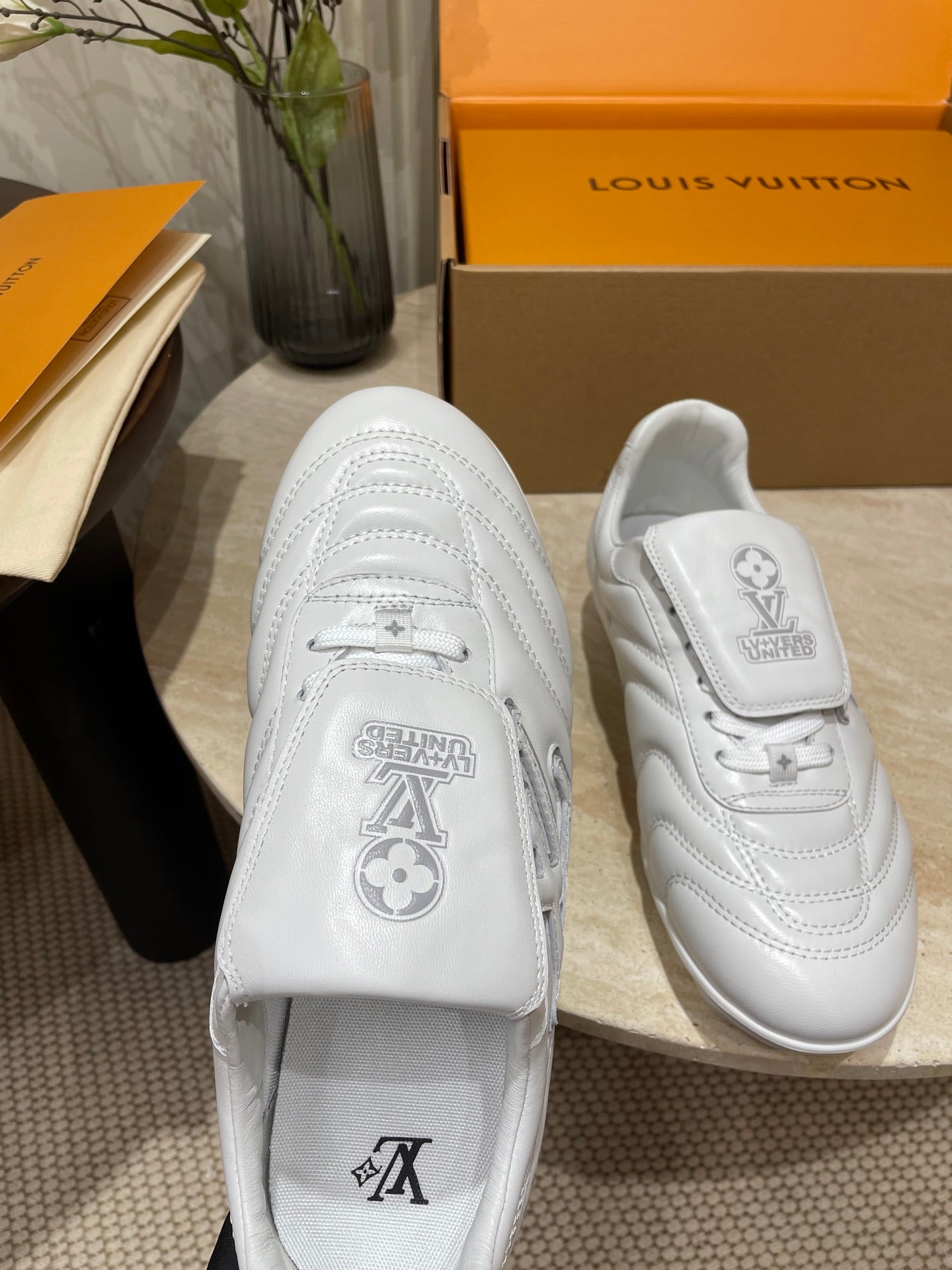 FOOTPRINT SOCCER SNEAKER IN WHITE CALFSKIN - 35