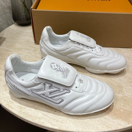 FOOTPRINT SOCCER SNEAKER IN WHITE CALFSKIN - 35