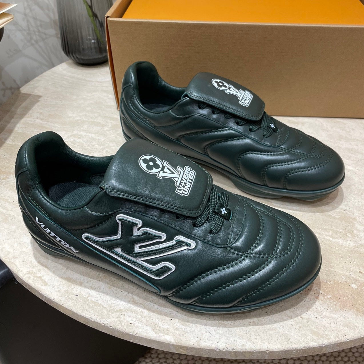 FOOTPRINT SOCCER SNEAKER IN FOREST GREEN CALFSKIN - 35