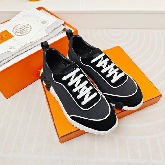 BOUNCING SNEAKERS BLACK CALFSKIN STYLIZED - 35