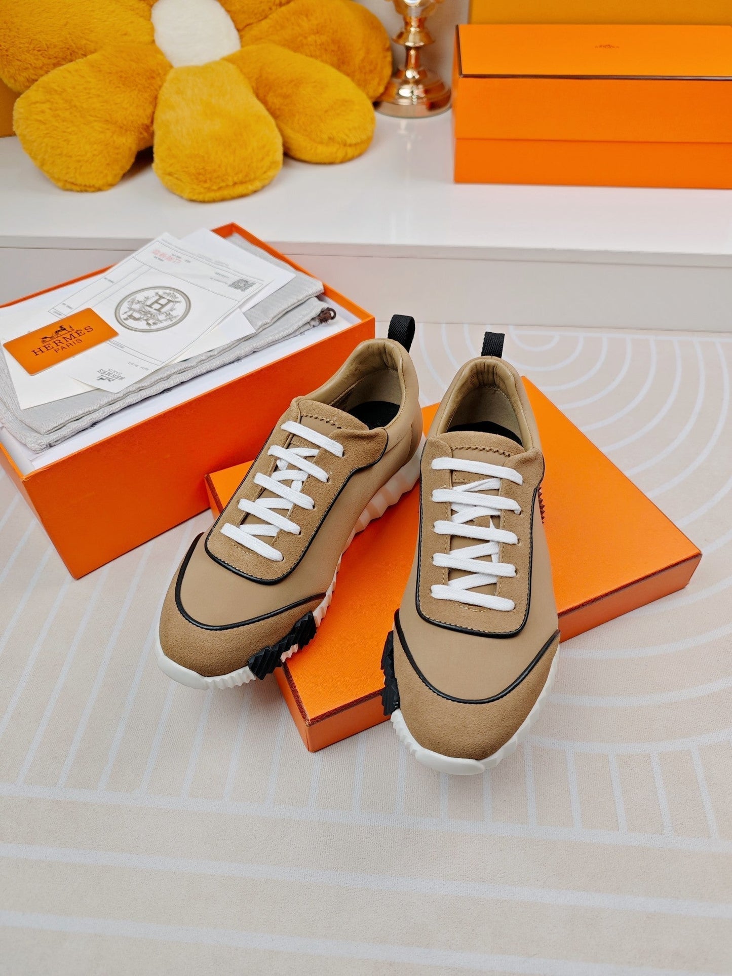 BOUNCING SNEAKERS BROWN CALFSKIN STYLIZED - 35