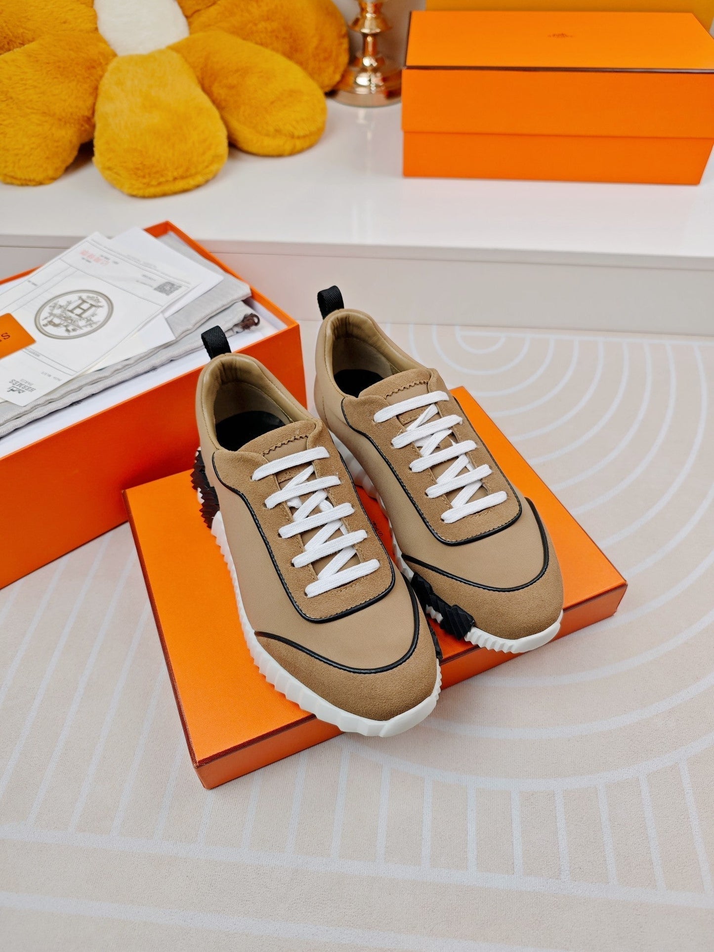BOUNCING SNEAKERS BROWN CALFSKIN STYLIZED - 35