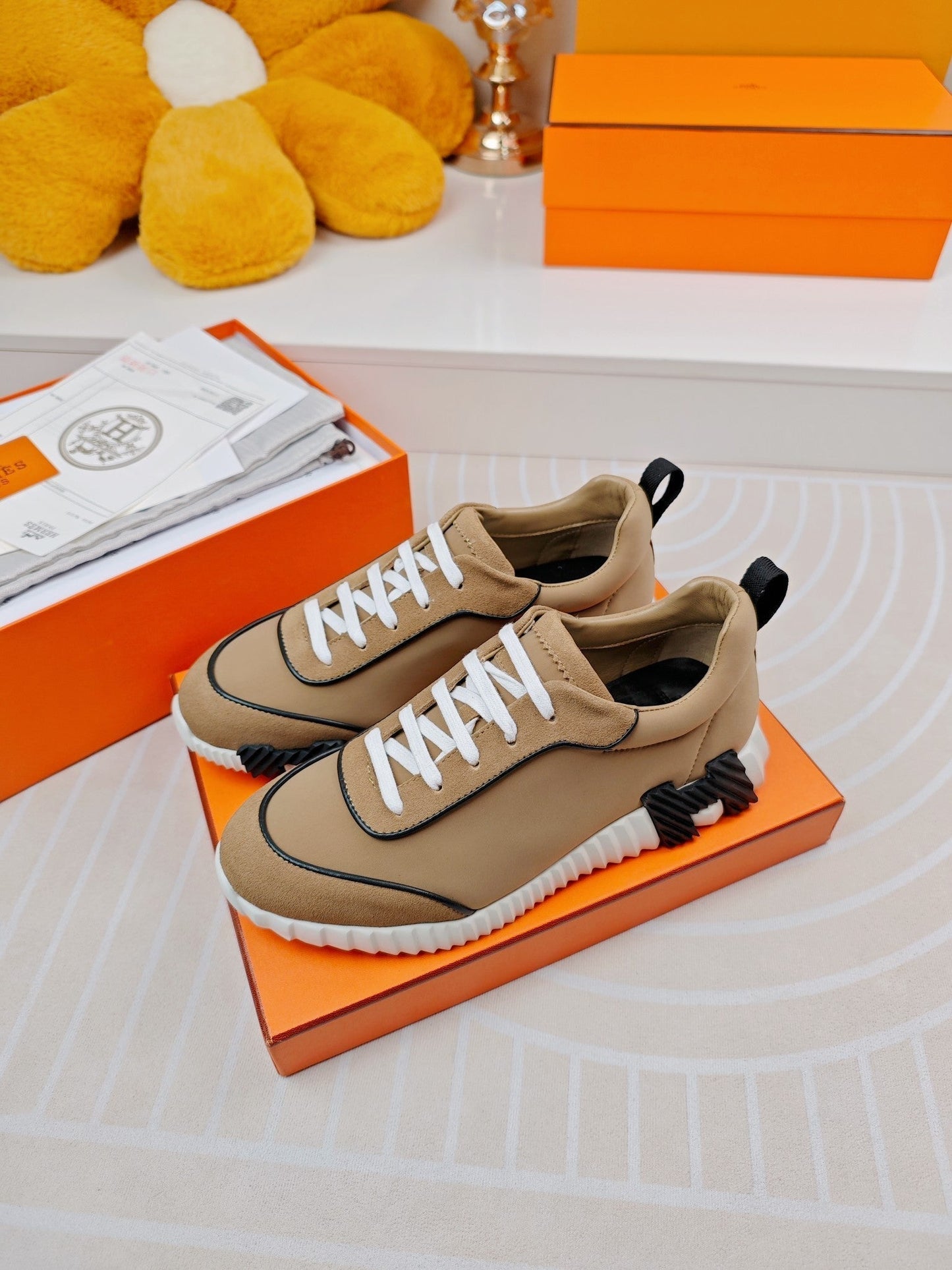 BOUNCING SNEAKERS BROWN CALFSKIN STYLIZED - 35