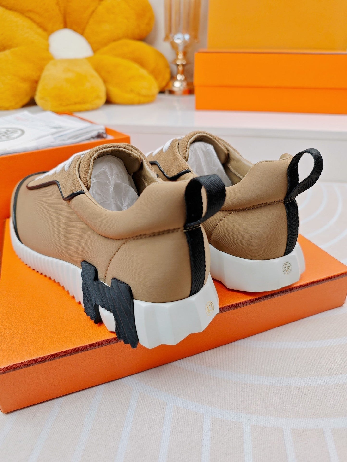 BOUNCING SNEAKERS BROWN CALFSKIN STYLIZED - 35