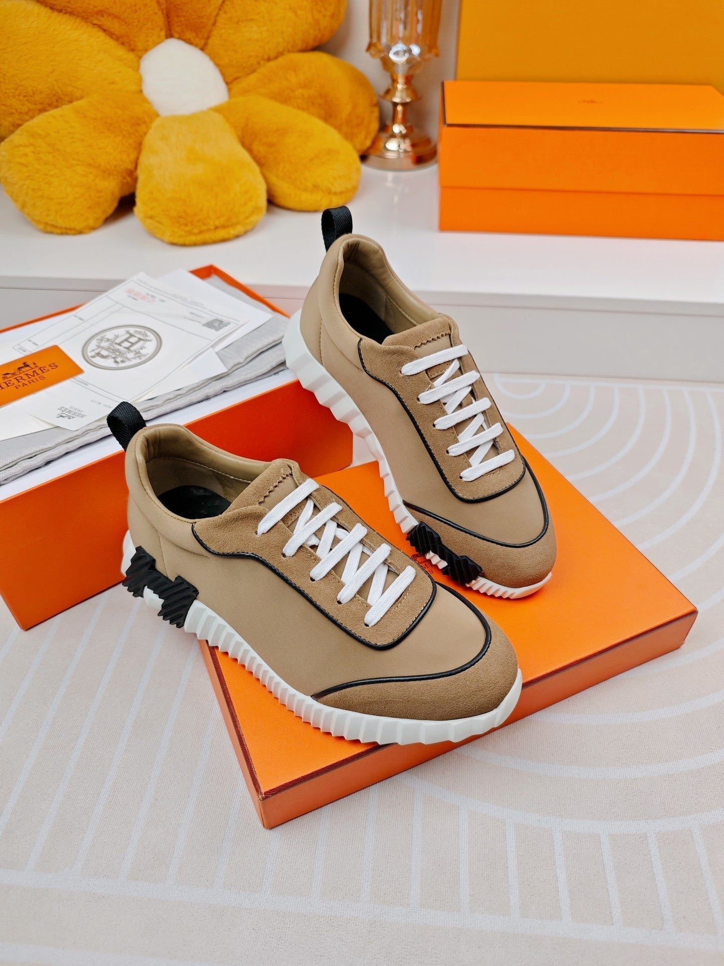 BOUNCING SNEAKERS BROWN CALFSKIN STYLIZED - 35