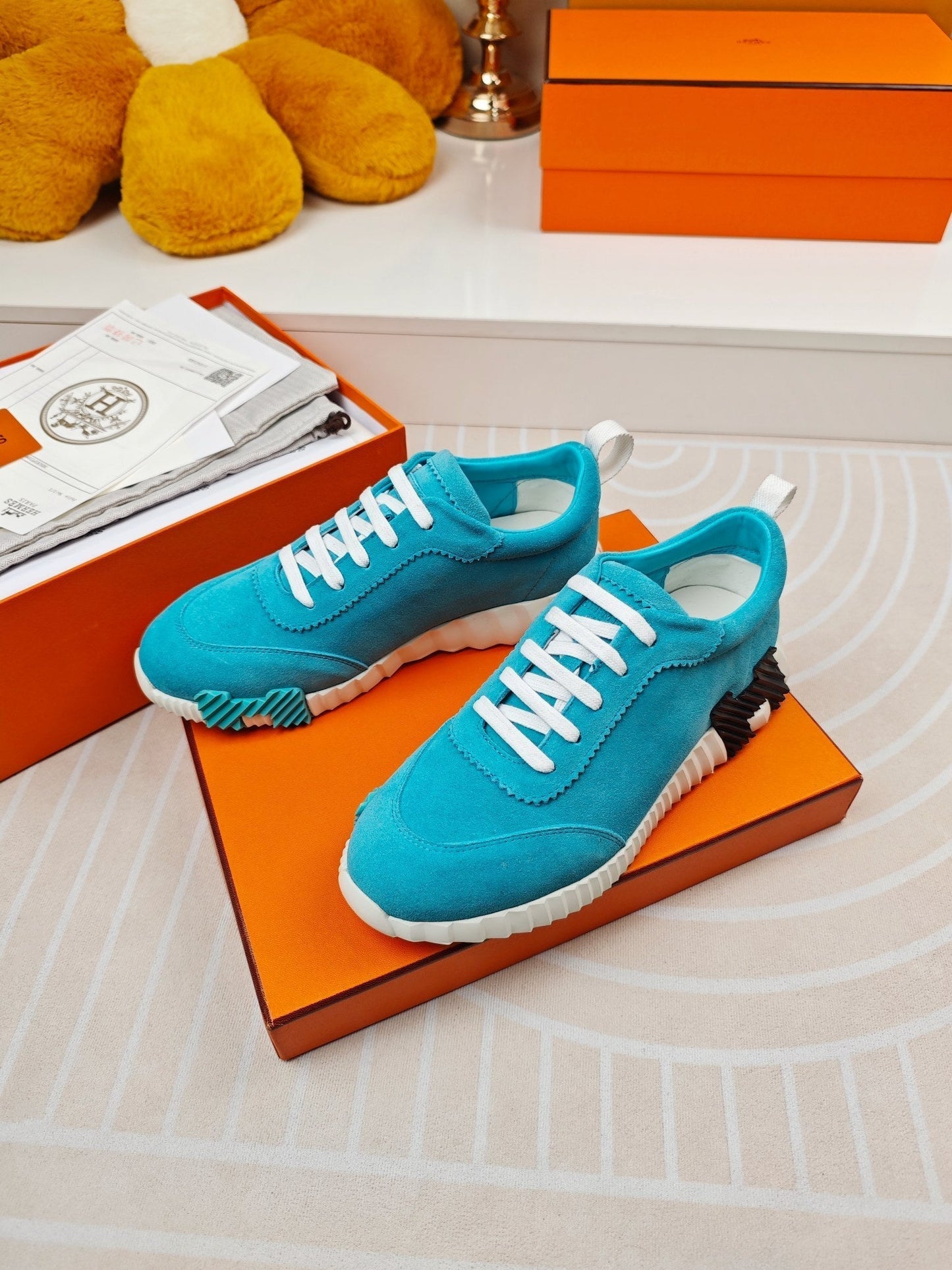 BOUNCING SNEAKERS SKY BLUE CALFSKIN - 35