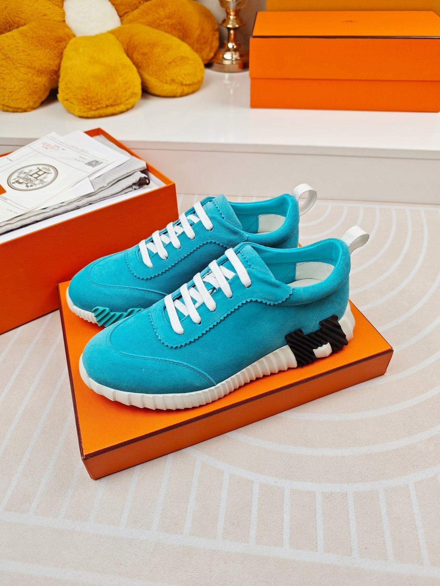 BOUNCING SNEAKERS SKY BLUE CALFSKIN - 35