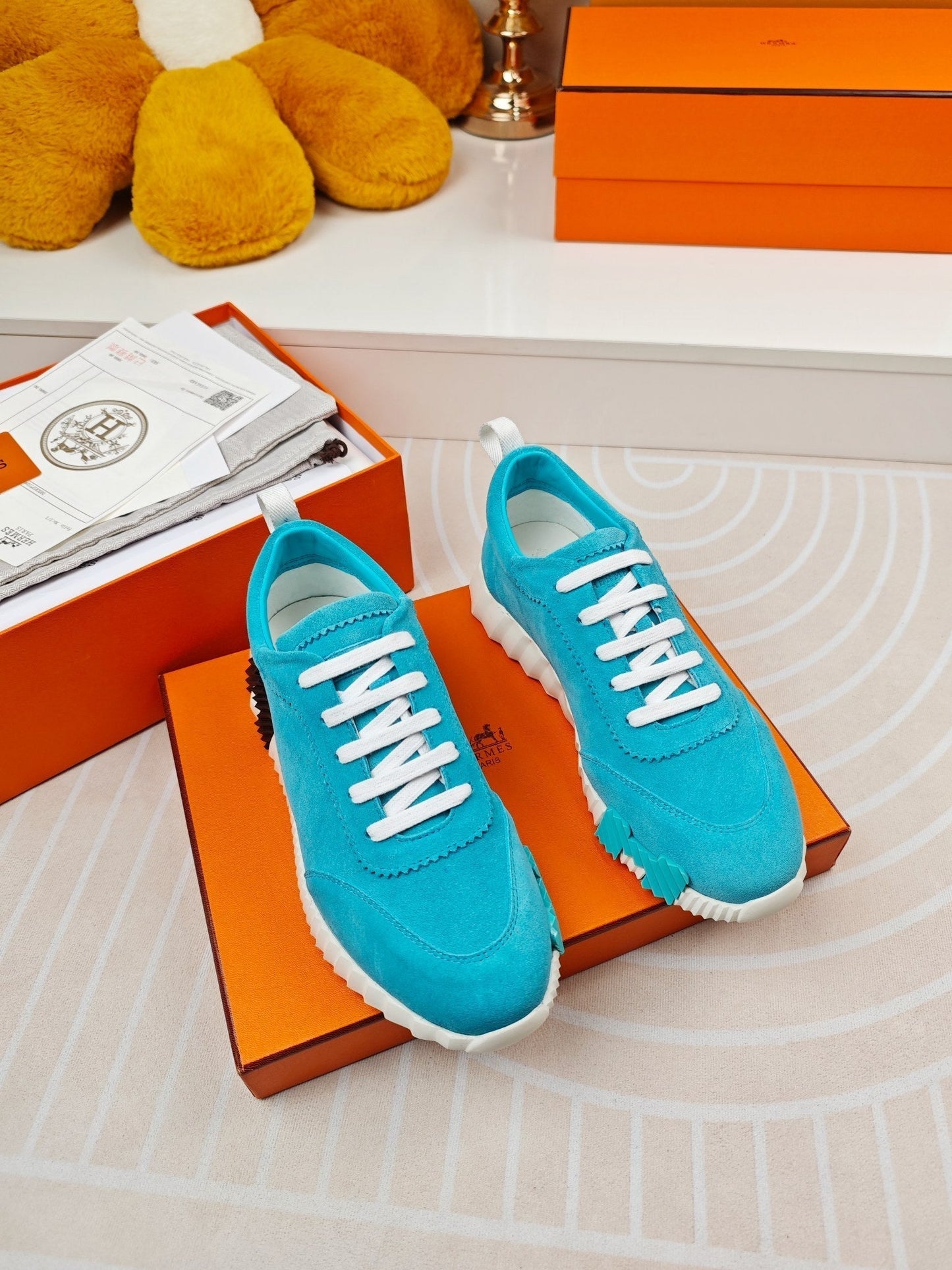 BOUNCING SNEAKERS SKY BLUE CALFSKIN - 35