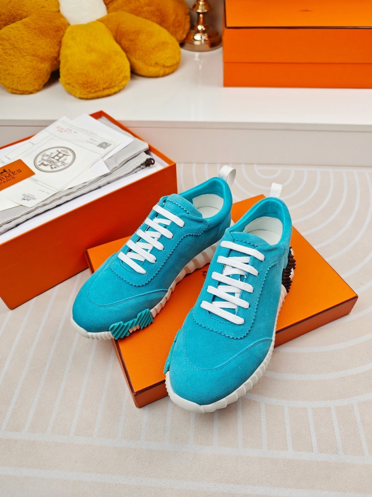 BOUNCING SNEAKERS SKY BLUE CALFSKIN - 35