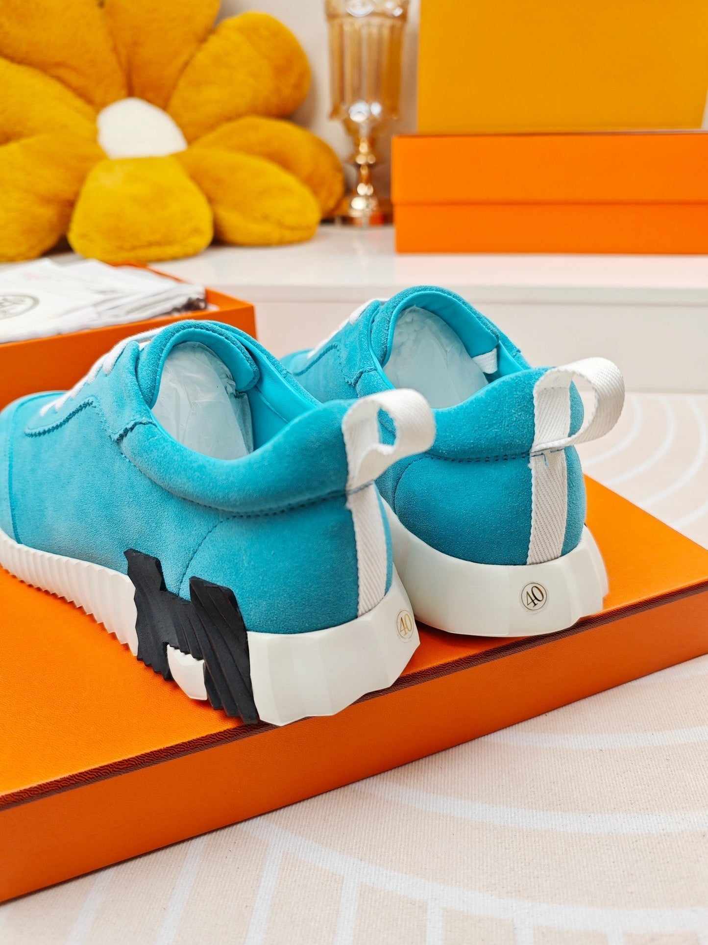 BOUNCING SNEAKERS SKY BLUE CALFSKIN - 35