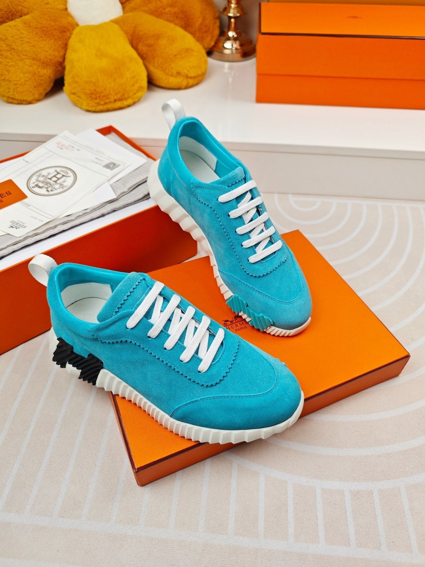 BOUNCING SNEAKERS SKY BLUE CALFSKIN - 35