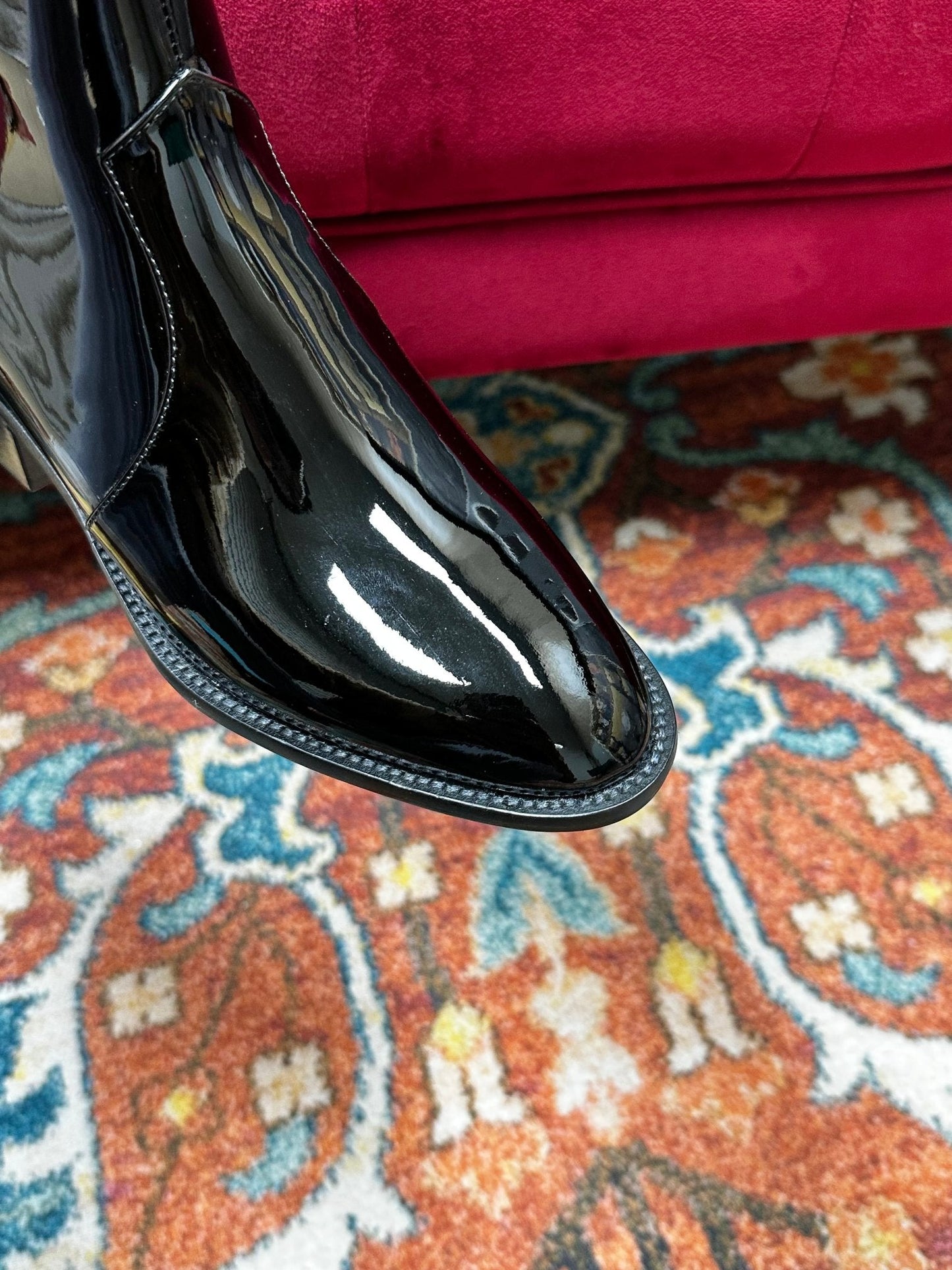 SL YVES NEW BOOTS BLACK POLISHED CALFSKIN - 35