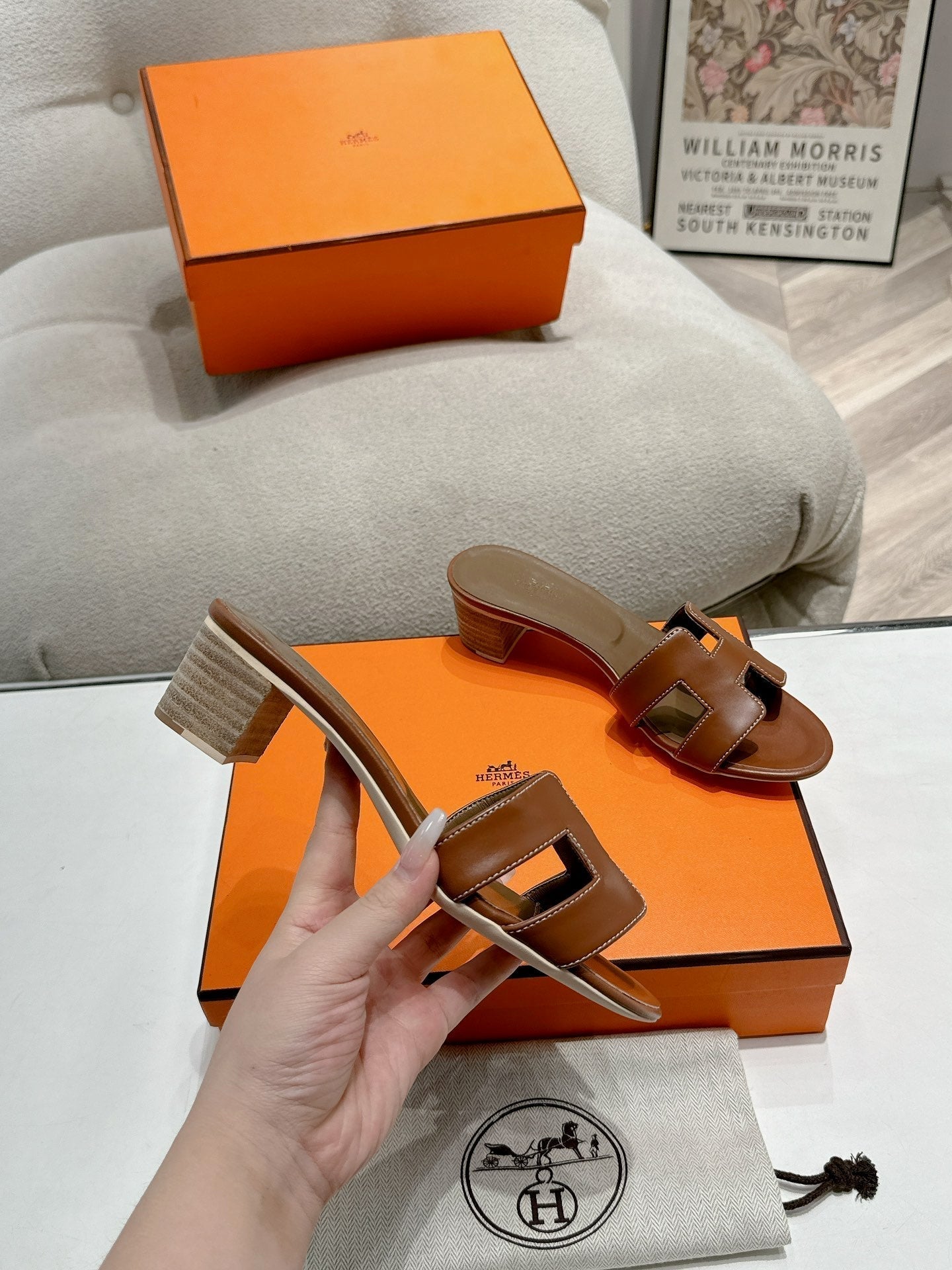 0ASIS SANDAL SEPIA CALFSKIN CLASSIC - 35