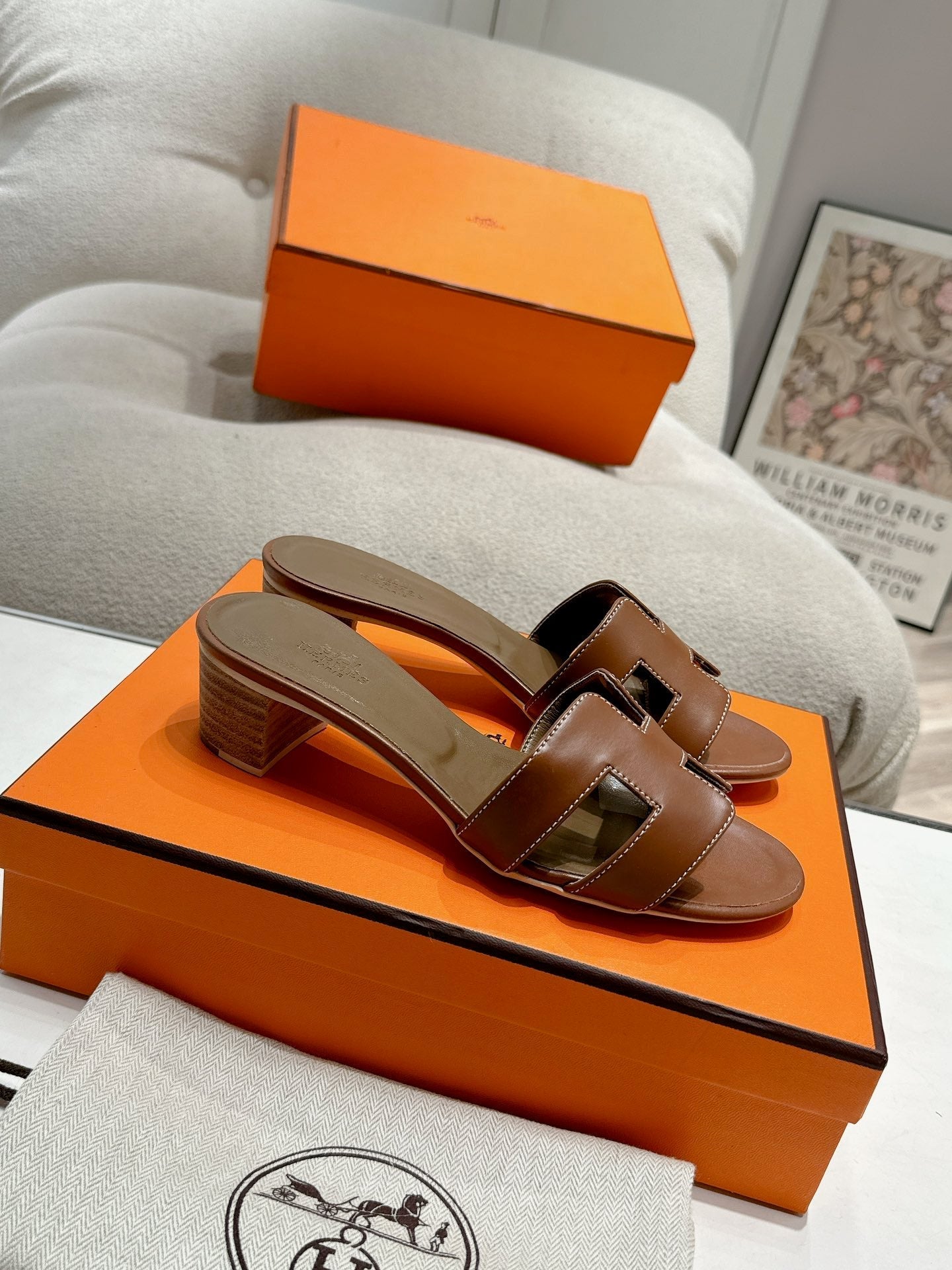 0ASIS SANDAL SEPIA CALFSKIN CLASSIC - 35