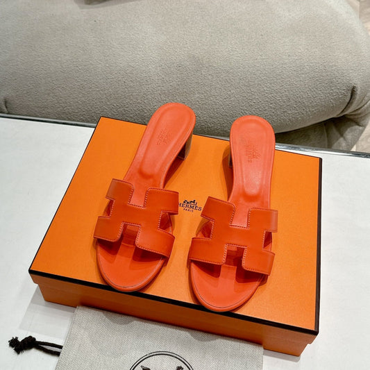 0ASIS SANDAL BRIGHT ORANGE CALFSKIN CLASSIC - 35