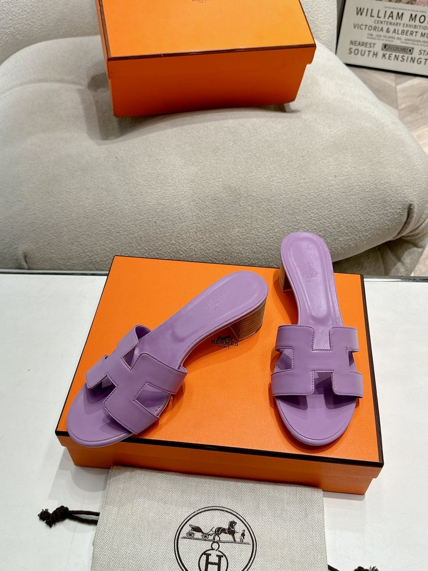 0ASIS SANDAL PURPLE CALFSKIN CLASSIC - 35