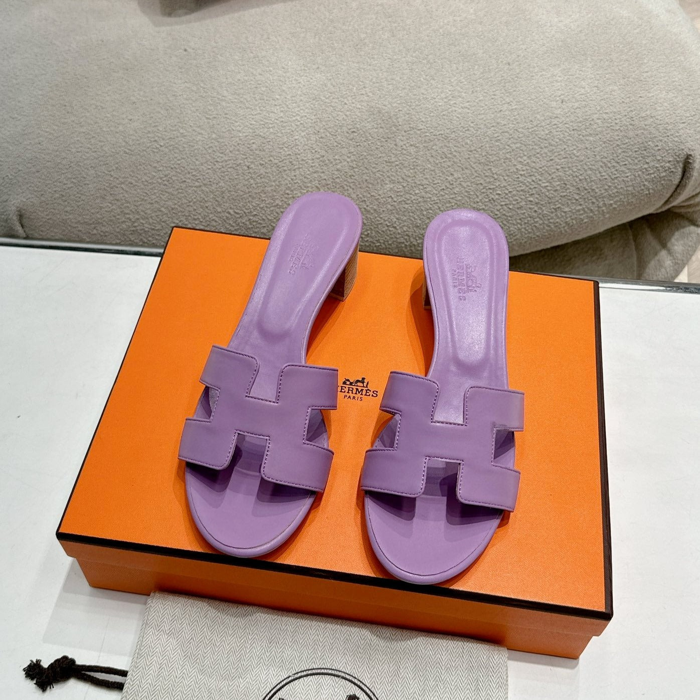 0ASIS SANDAL PURPLE CALFSKIN CLASSIC - 35