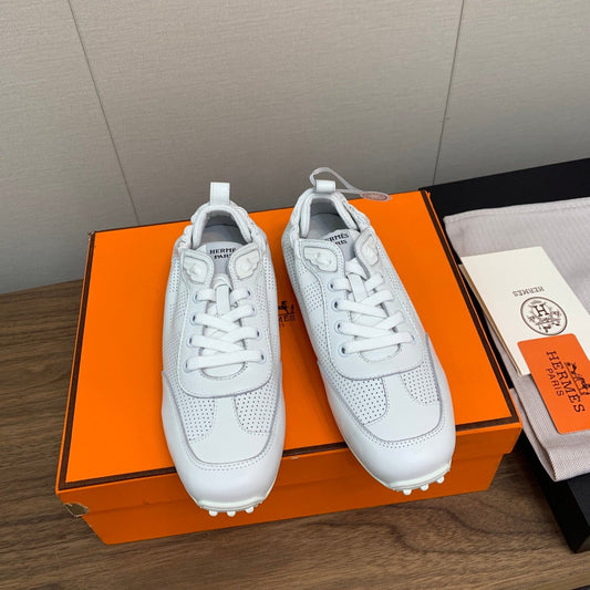 SKATEBOARD SHOES LIGHT GRAY CALFSKIN - 35